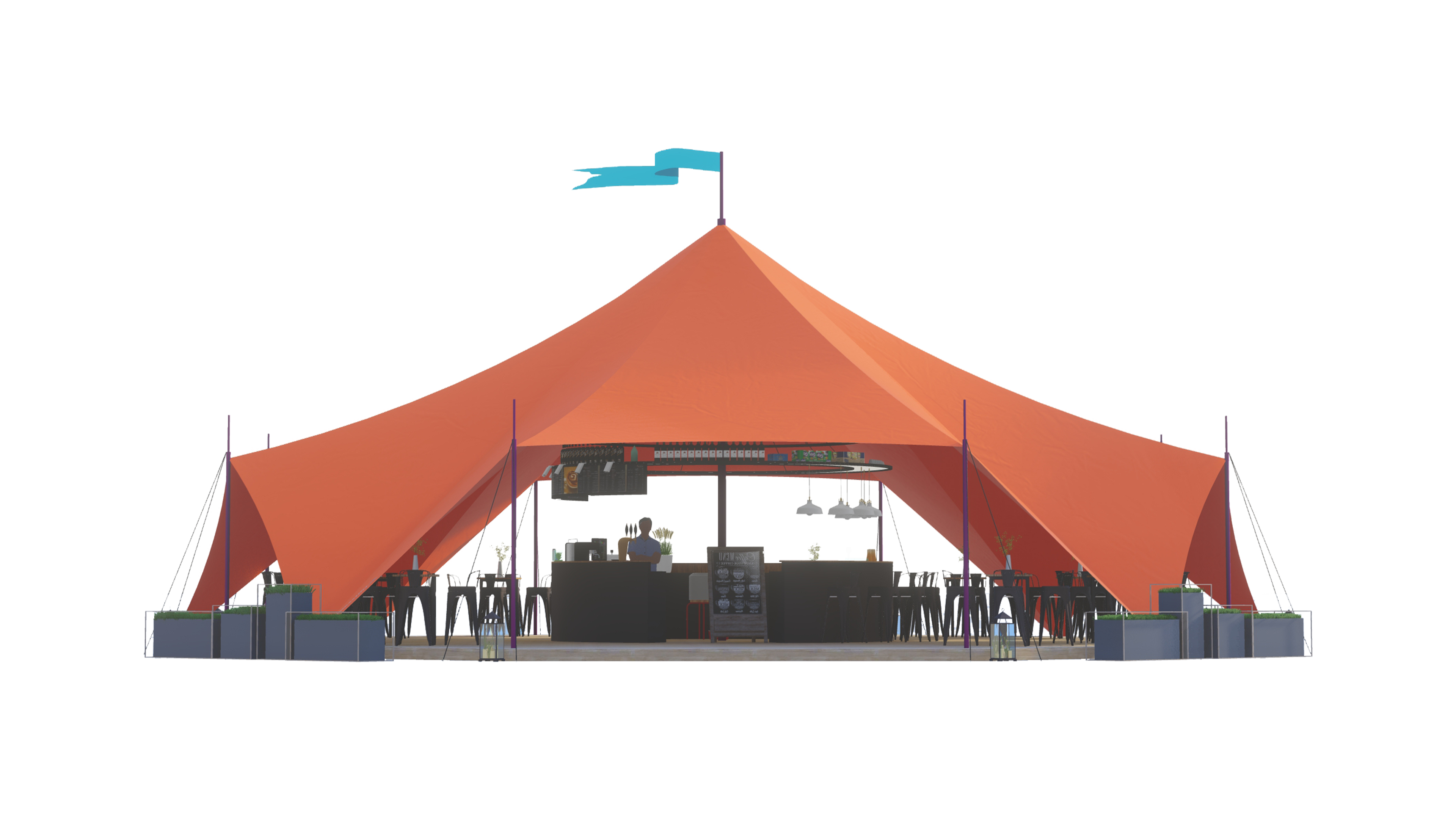 天幕帐篷S190-2-户外露营天幕帐篷-栖星Glitzcamp